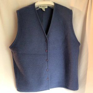 2X Appleseed's 100% wool button front sweater vest